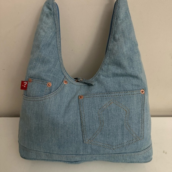 Guess Y2K Denim Jeans Bedazzled Shoulder Bag - Picture 3 of 12